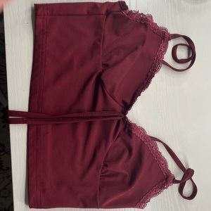 cute burgundy top